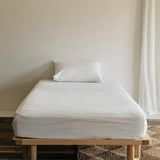 Muslin King Single Sheet Set Blanc