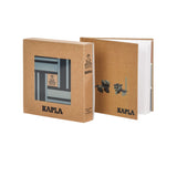 KAPLA Blocks Building Planks & Art Book - 40 Light Blue & Dark Blue Set